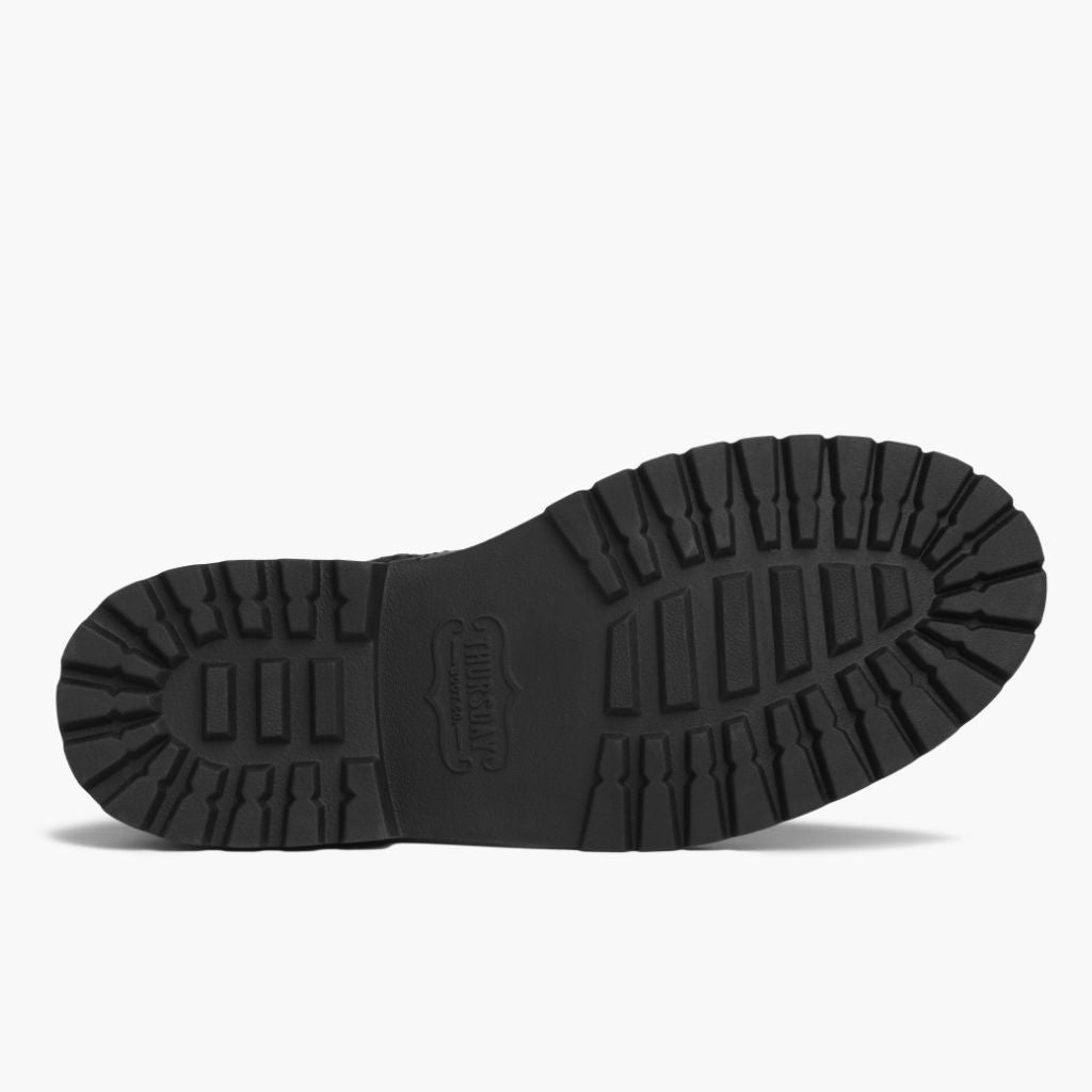 High-Traction Rubber Outsole & Lug Tread Pattern on Stomper Чорний (No Zipper) Шкіряні черевики для Чоловіків For Men