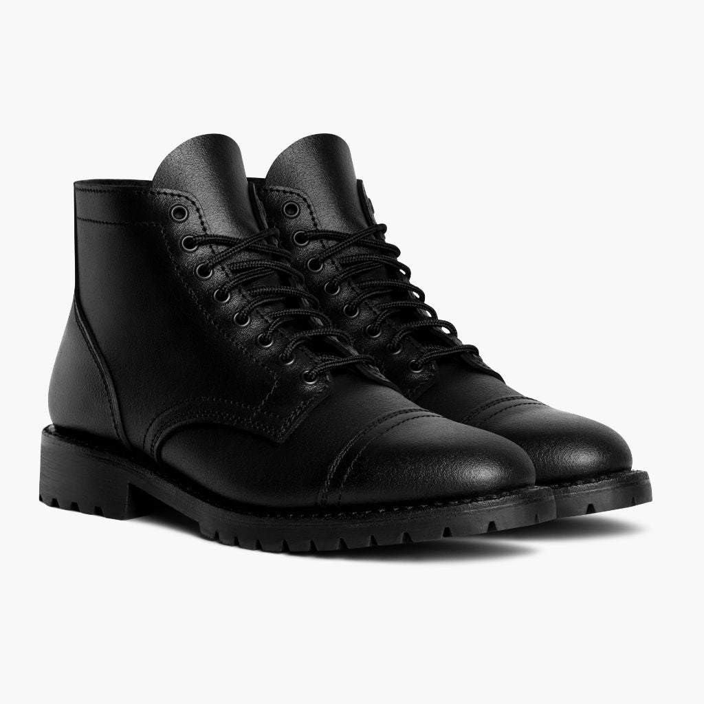Vanguard Чорний Waxed Roughout Шкіряні черевики для Чоловіків For Men у натуральній чорній воловій шкірі - Вигляд збоку | Купити в офіційному онлайн-магазині