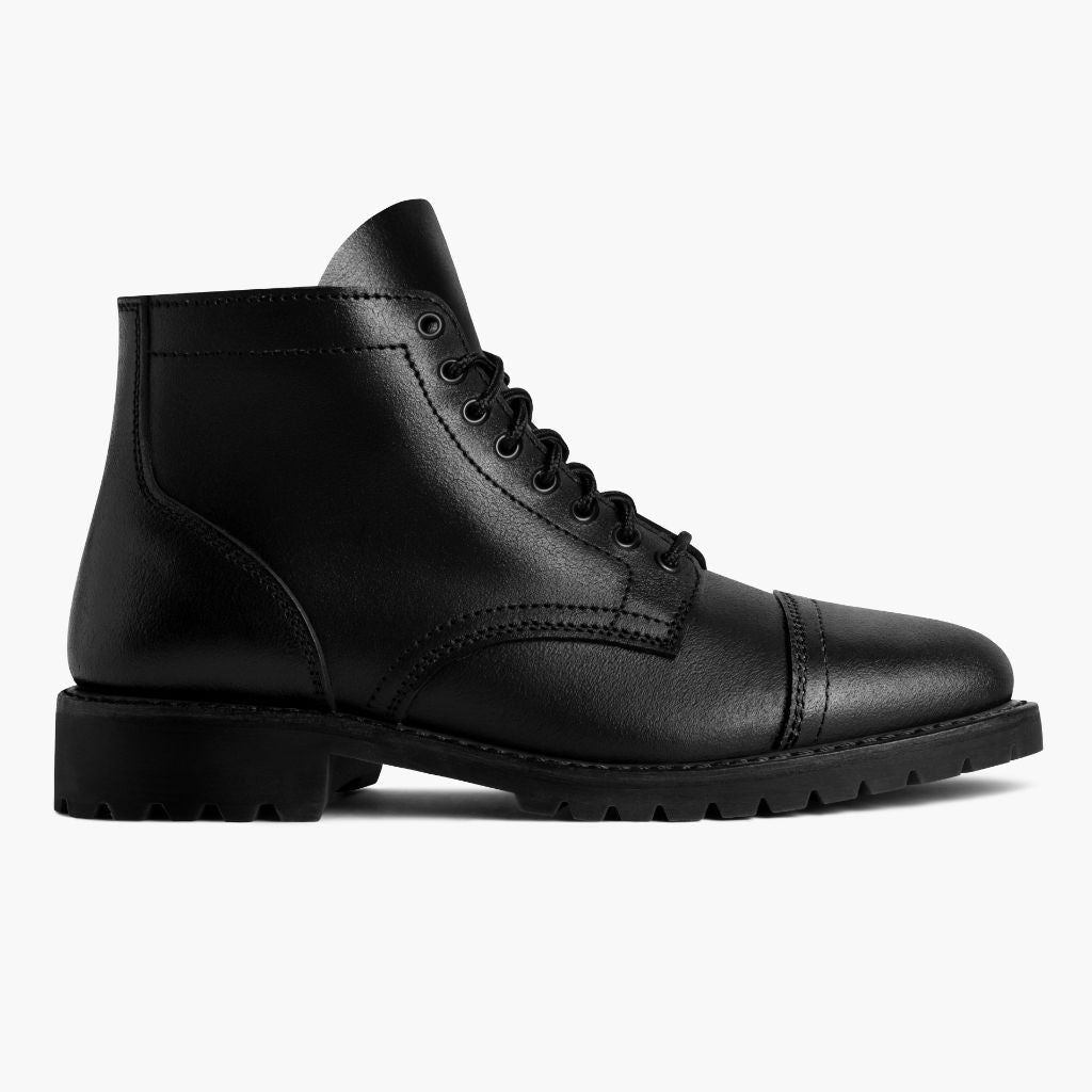 Black Full-Grain leather Boots - Рантова конструкція Goodyear Welt та носок взуття