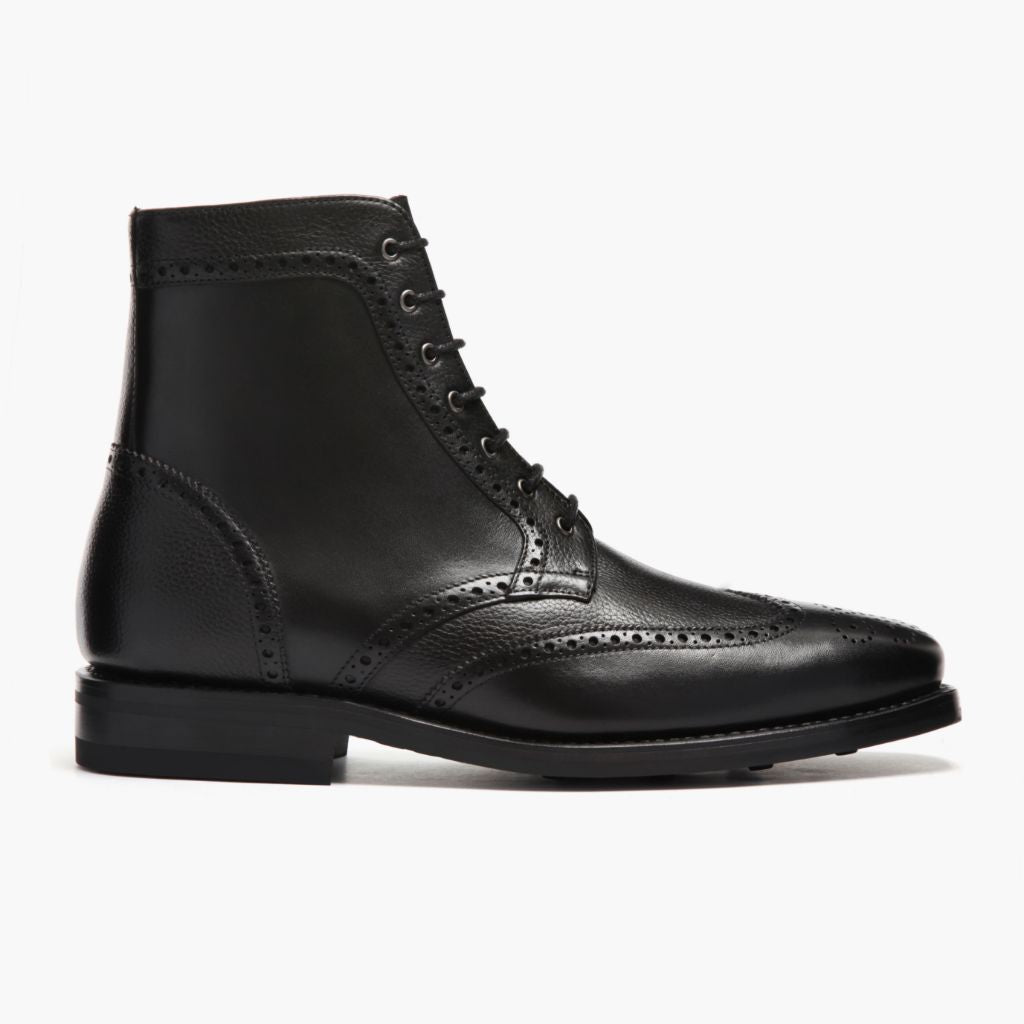 Black Full-Grain leather Boots - Рантова конструкція Goodyear Welt та носок взуття