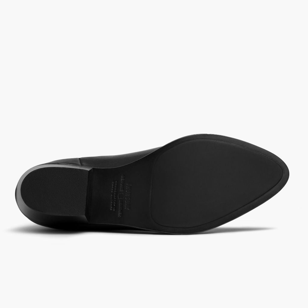 High-Traction Rubber Outsole & Lug Tread Pattern on Dreamer Bootie Чорний Шкіряні черевики для Жінок
