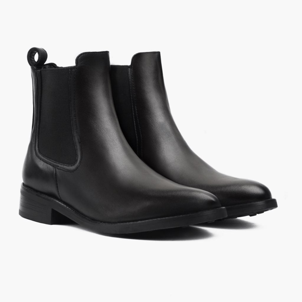 Black Full-Grain leather Boots - Рантова конструкція Goodyear Welt та носок взуття