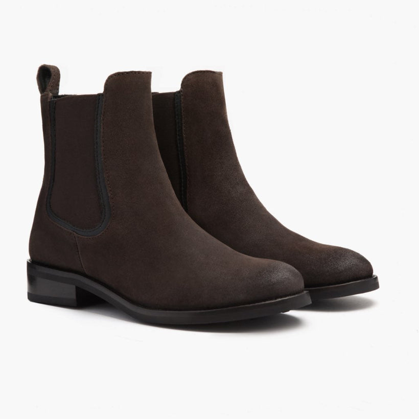 Duchess Dark Коричнева Suede Leather Boots жіноча