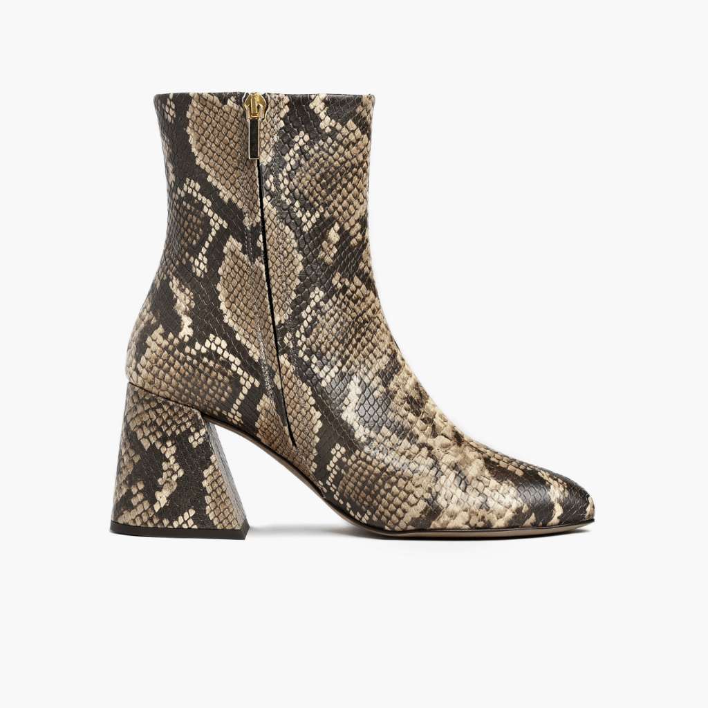 Heartbreaker Snake Print Шкіряні черевики для Жінок - Посилений задник та точна подвійна строчка