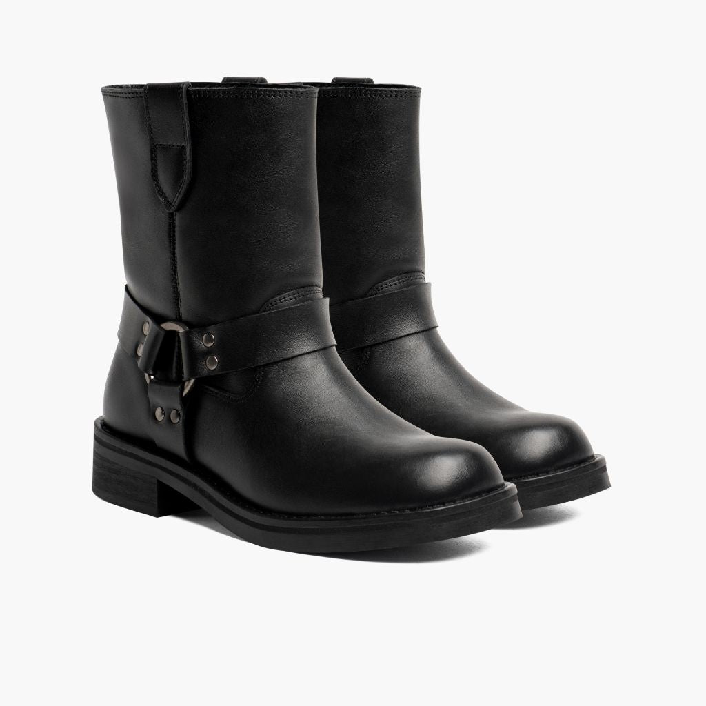 Black Full-Grain leather Boots - Рантова конструкція Goodyear Welt та носок взуття