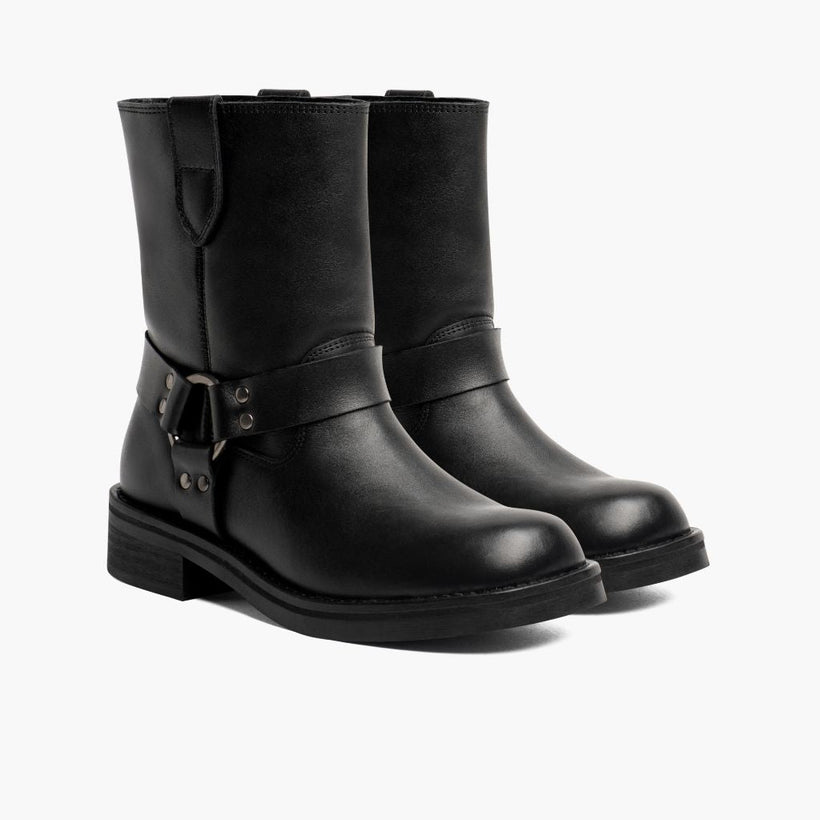 Outlaw Чорна Leather Boots жіноча