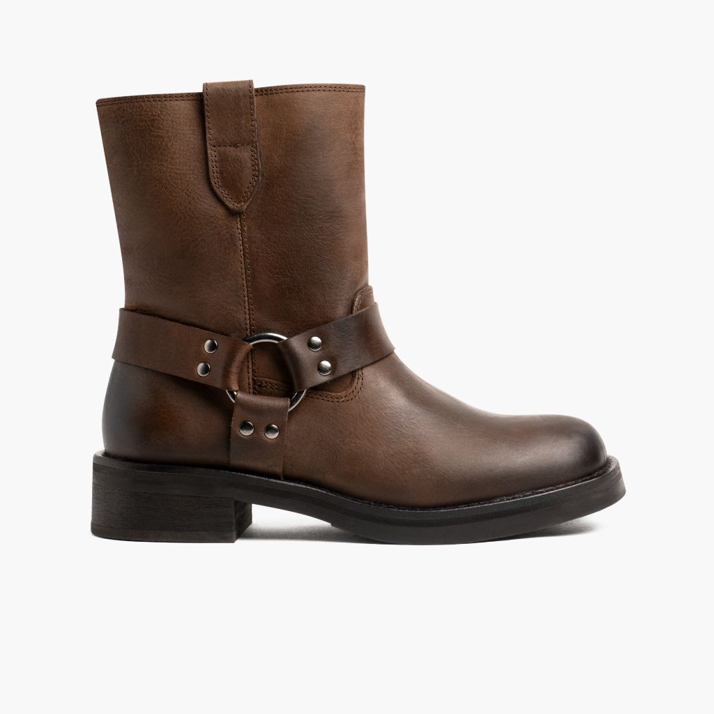 Outlaw Light Tobacco Шкіряні черевики для Жінок in Classic Full-Grain Leather - Вигляд збоку | Купити в офіційному онлайн-магазині