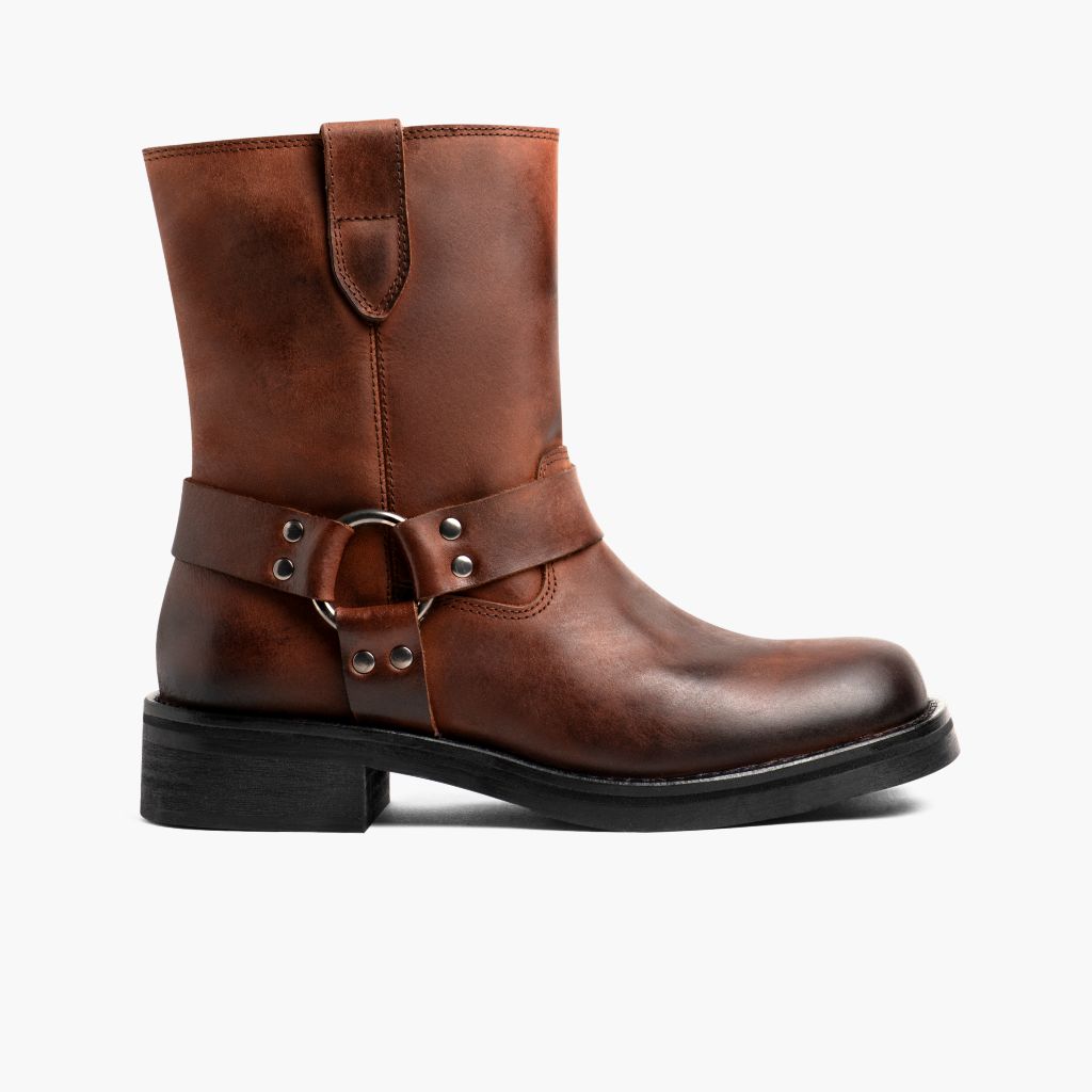 Outlaw Rust Коричневий Шкіряні черевики для Жінок in Brown Full-Grain Leather - Вигляд збоку | Купити в офіційному онлайн-магазині