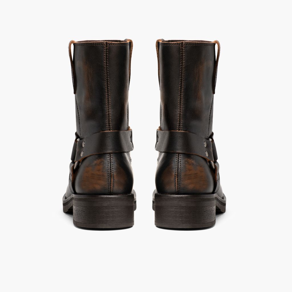 High-Traction Rubber Outsole & Lug Tread Pattern on Outlaw Vintage Коричневий Шкіряні черевики для Жінок