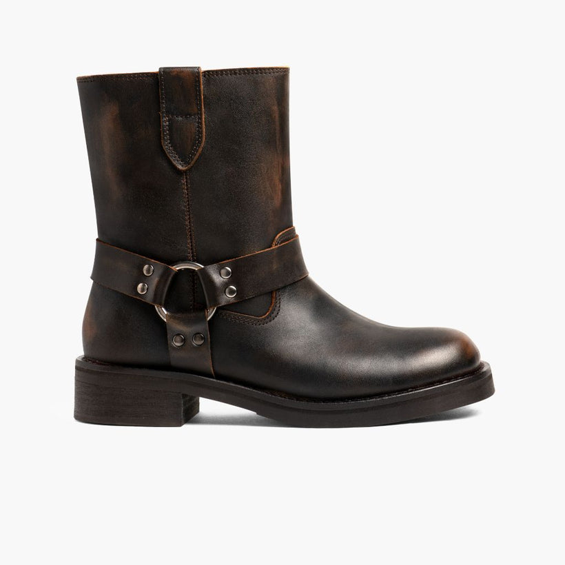 Outlaw Vintage Коричнева Leather Boots жіноча