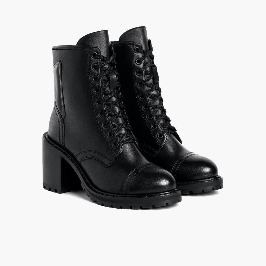 Black Full-Grain leather Boots - Рантова конструкція Goodyear Welt та носок взуття
