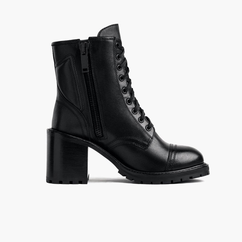 Rebel Чорна Leather Boots жіноча