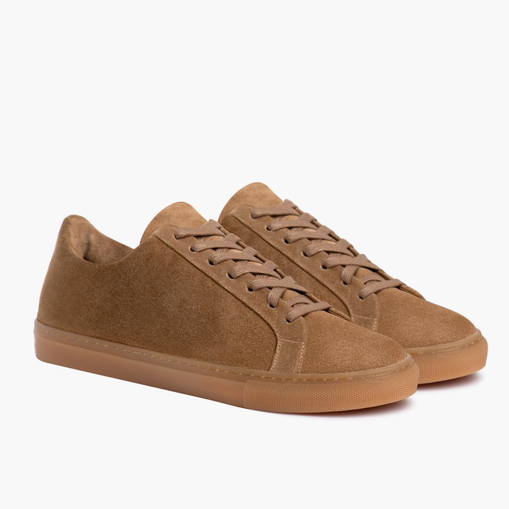 Premier Low Top Camel Шкіряні кеди для Жінок in Camel Full-Grain Leather - Вигляд збоку | Купити в офіційному онлайн-магазині