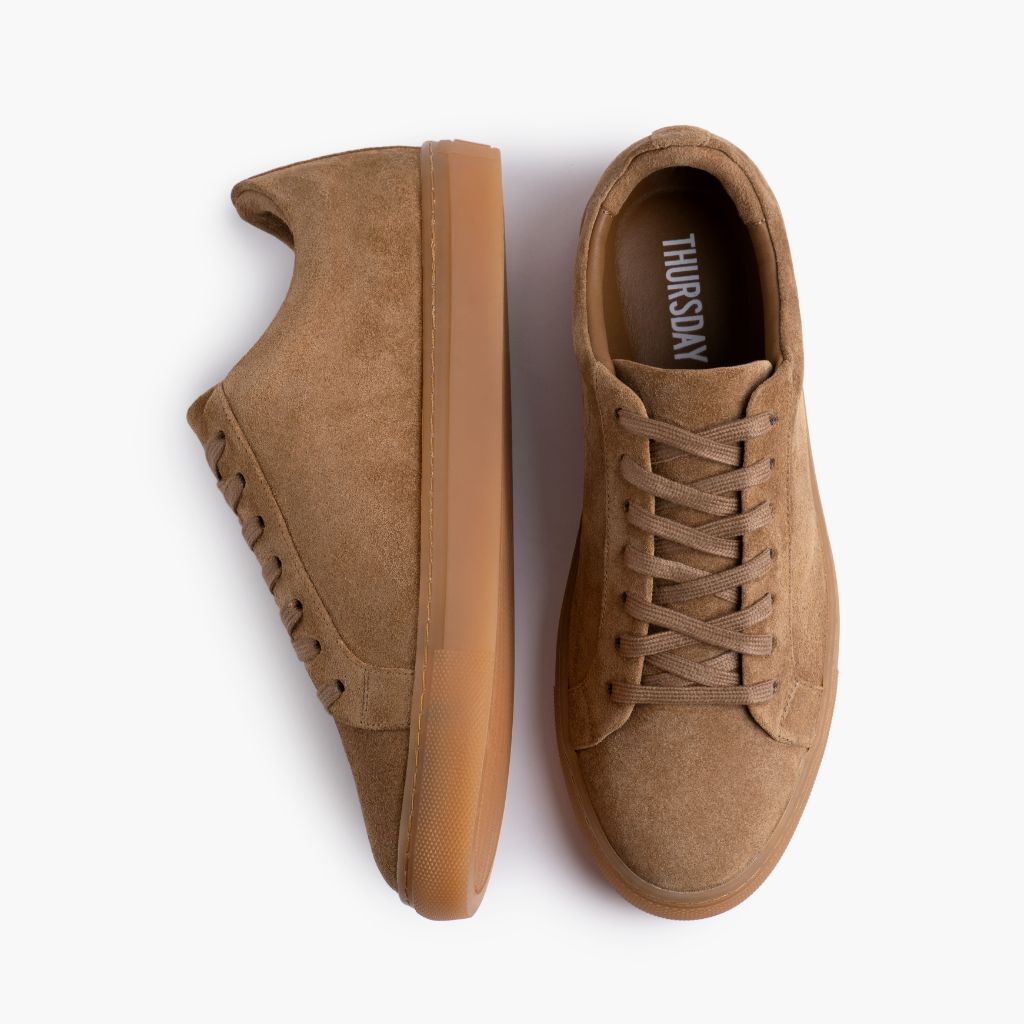 Premier Low Top Camel Шкіряні кеди для Жінок - Посилений задник та точна подвійна строчка