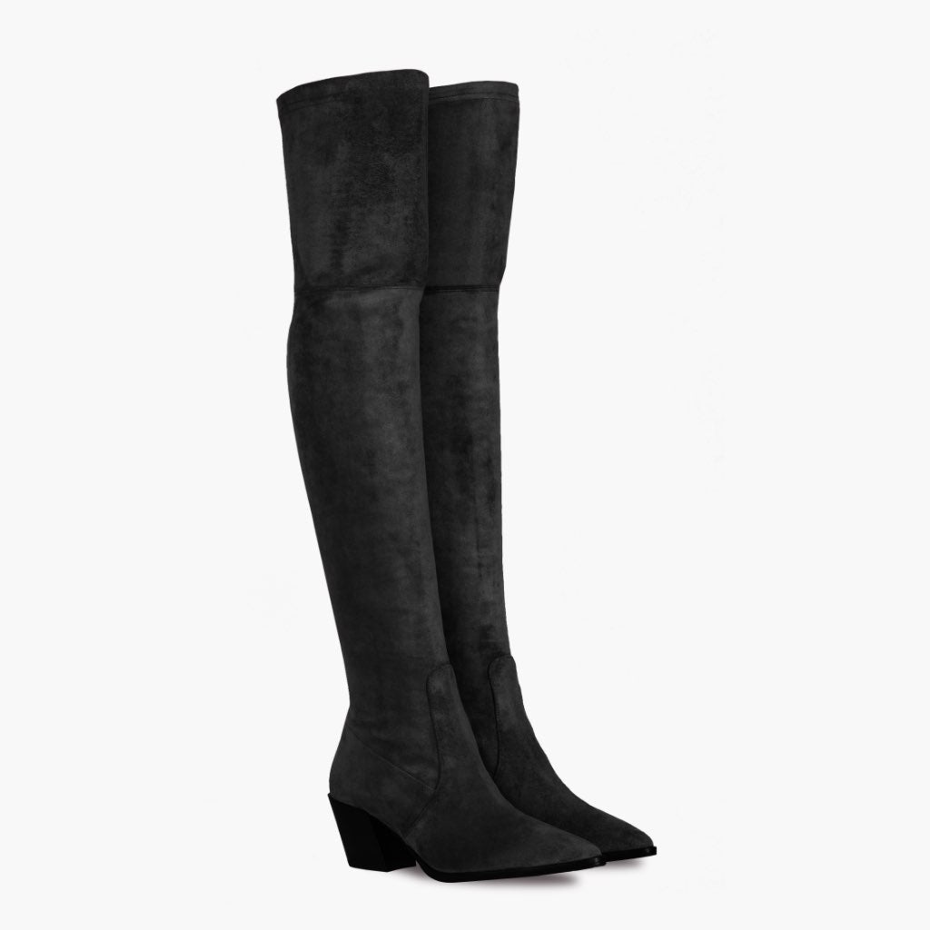 Black Full-Grain leather Boots - Рантова конструкція Goodyear Welt та носок взуття