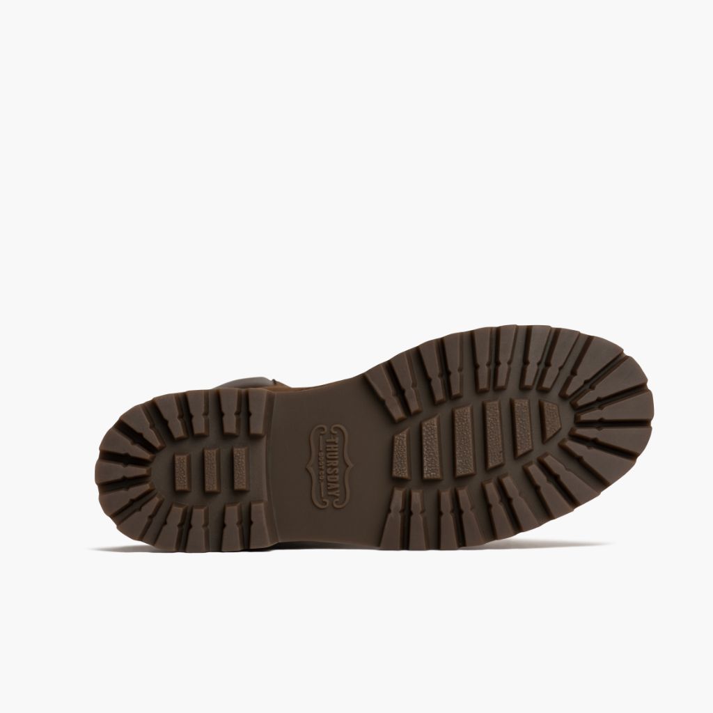 High-Traction Rubber Outsole & Lug Tread Pattern on Explorer Рудий Matte Шкіряні черевики для Жінок