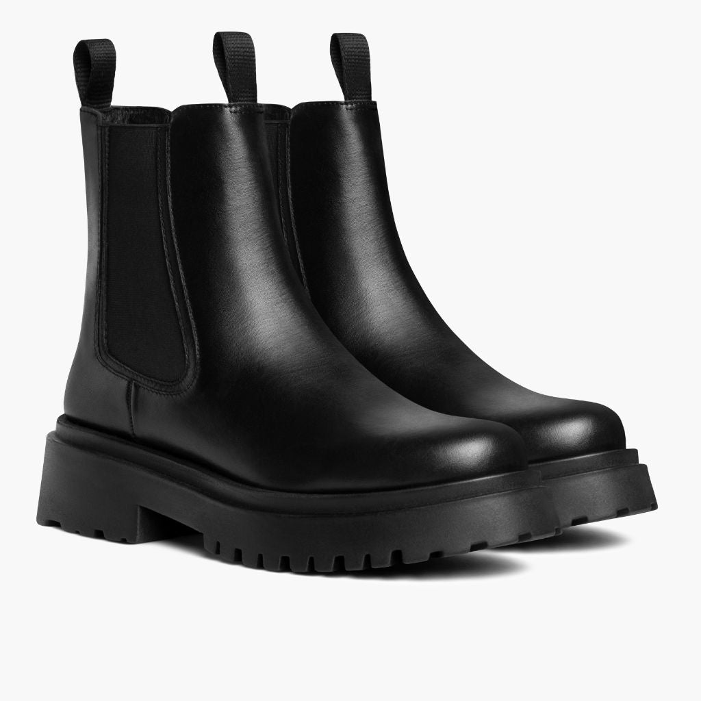 Black Full-Grain leather Boots - Рантова конструкція Goodyear Welt та носок взуття