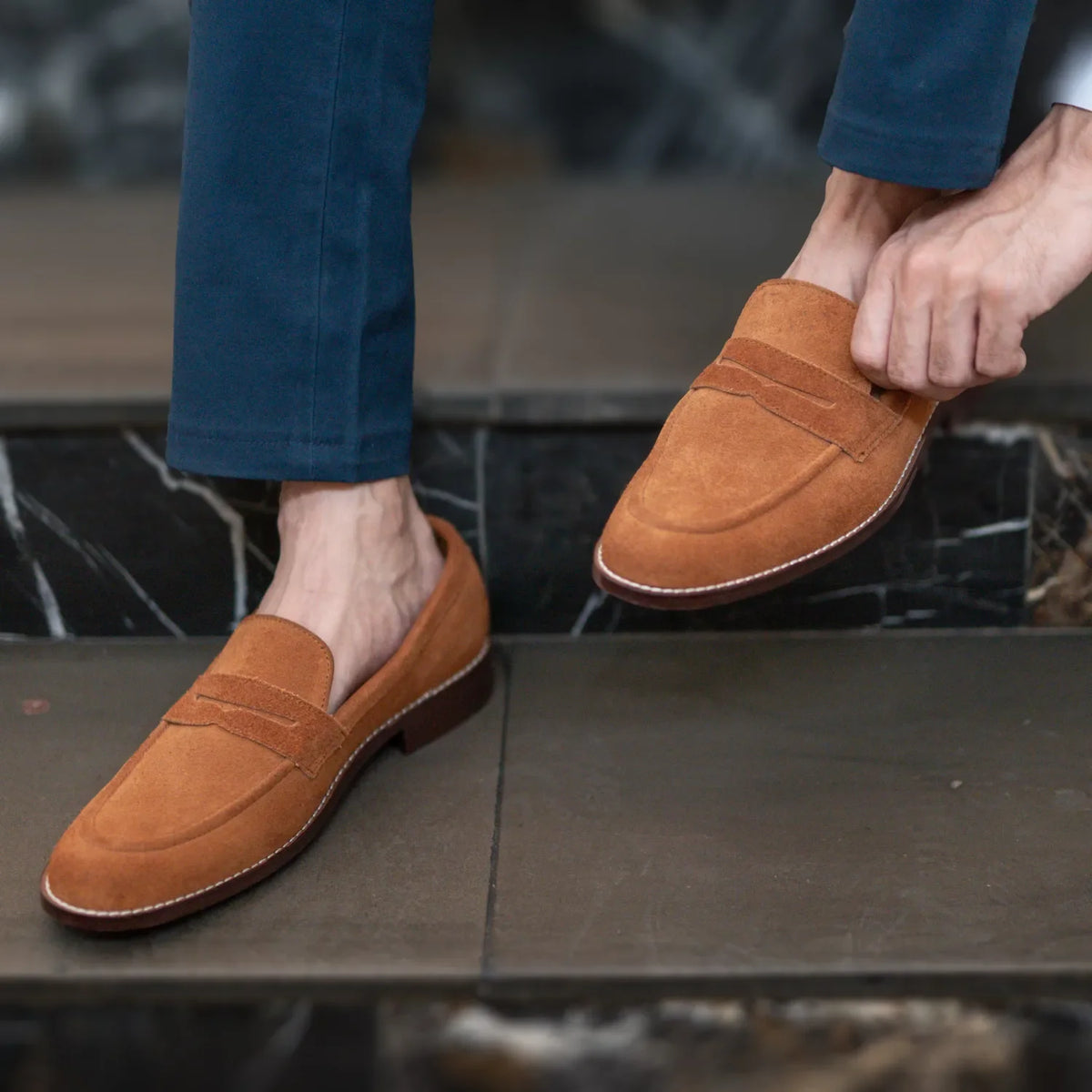 Orlaven Baxton Коричневий Suede Шкіряні лофери для Чоловіків footwear image 10