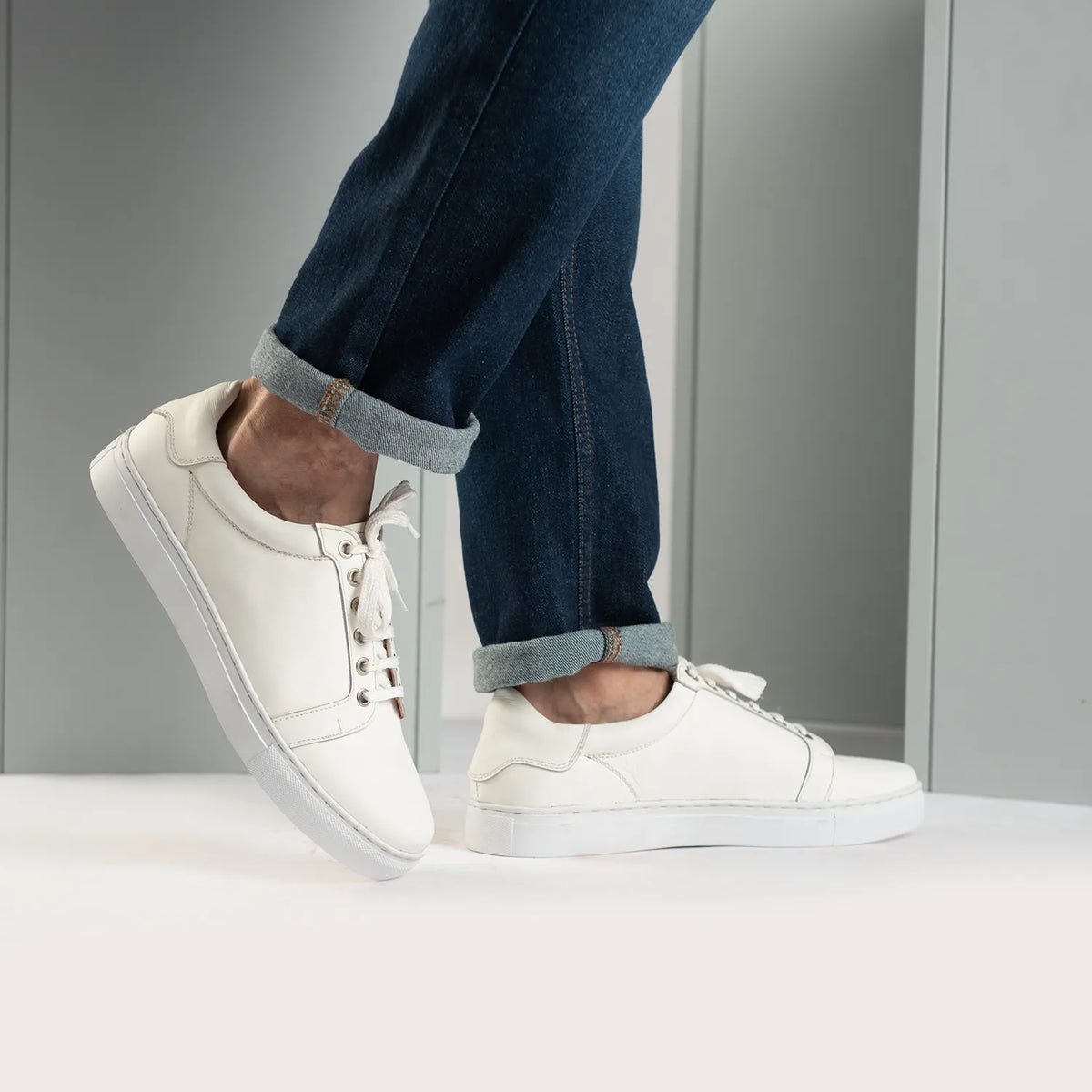 Orlaven Carter Runn White Шкіряні кеди для Чоловіків footwear image 10