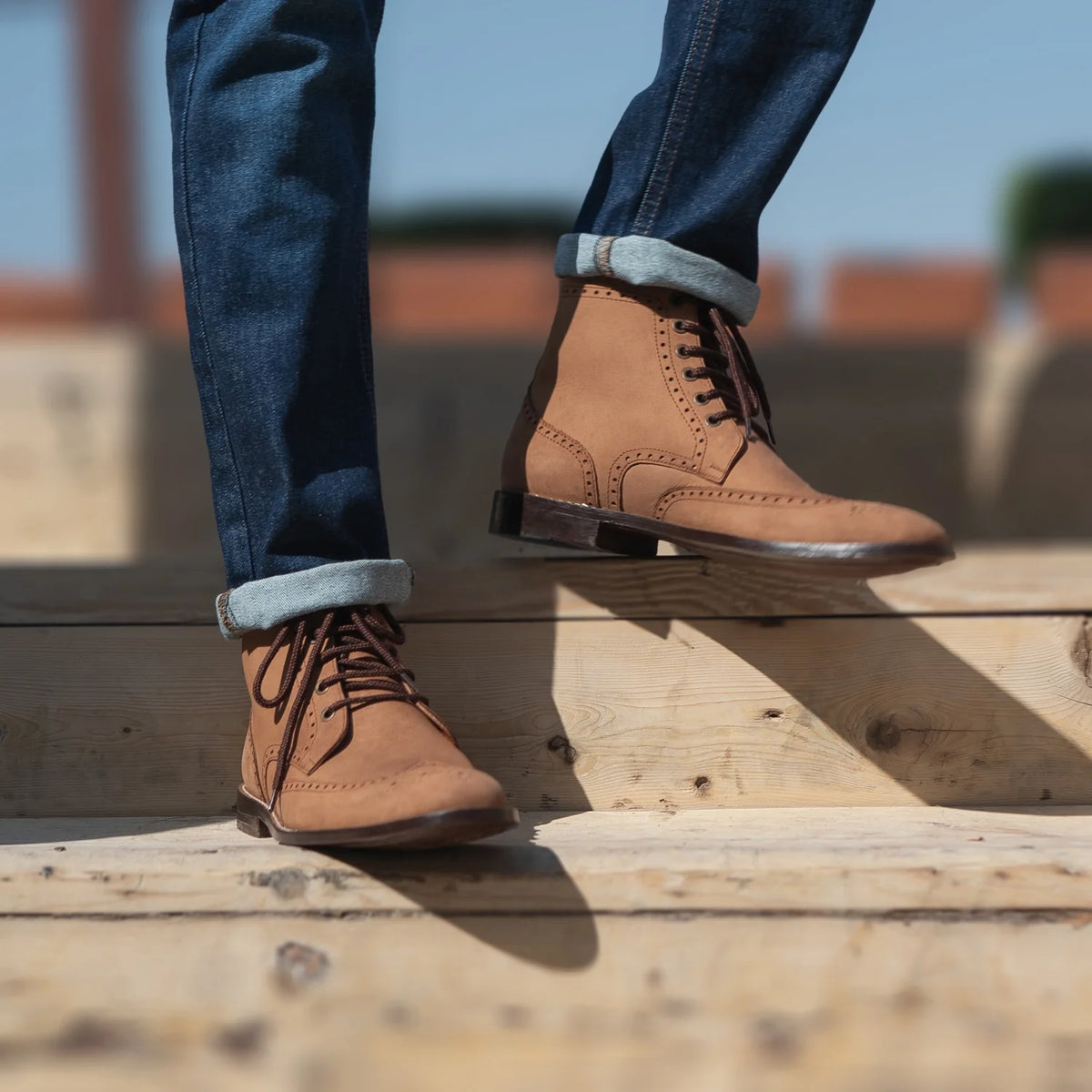 Orlaven Duster Brogues Derby Коричневий Nubuck Шкіряні черевики для Чоловіків footwear image 10