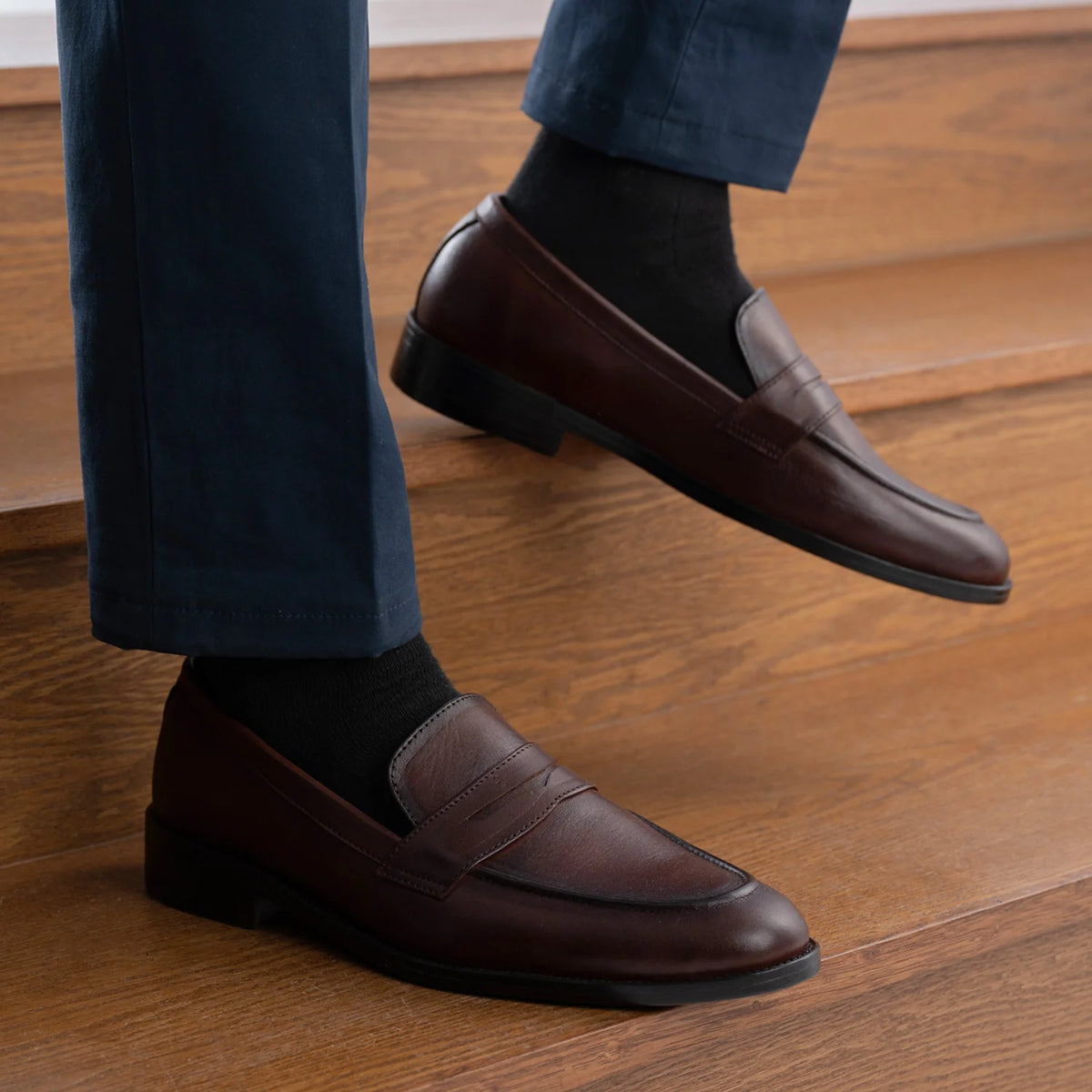 Orlaven Baxton Burnished Коричневий Шкіряні лофери для Чоловіків footwear image 9