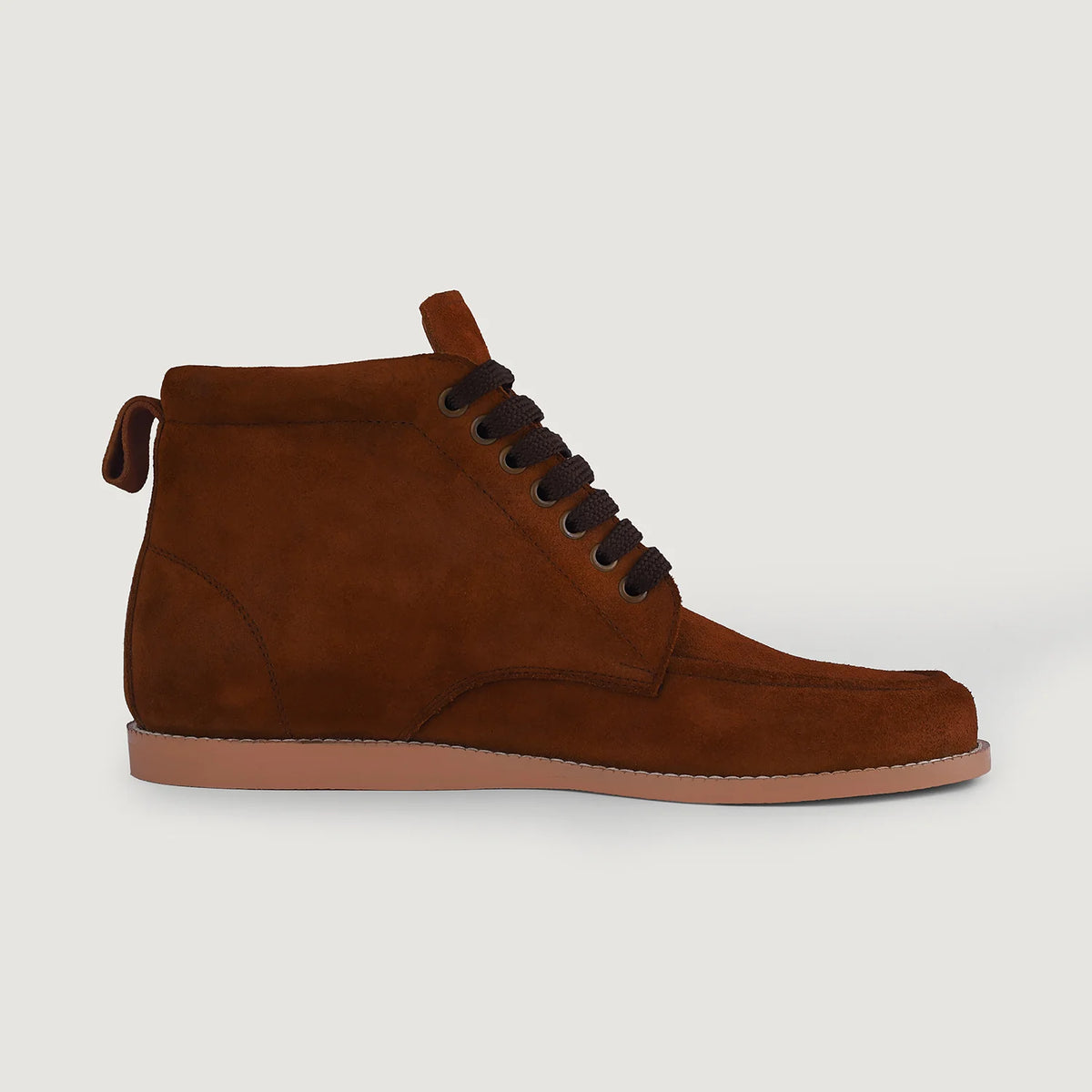 Brown Goatskin Suede Leather Boots - Рантова конструкція Goodyear Welt та носок взуття