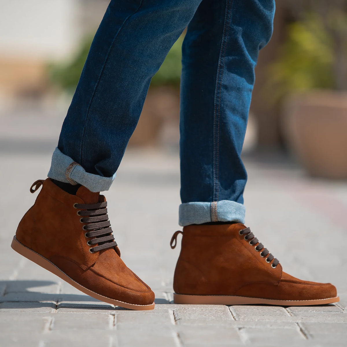 Orlaven Bearman Moc Toe Коричневий Замшеві черевики для Чоловіків footwear image 9