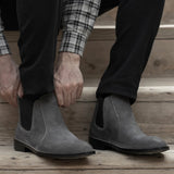 Orlaven Clarkson Chelsea Grey Suede Leather Boots - StudGuard footwear image 10