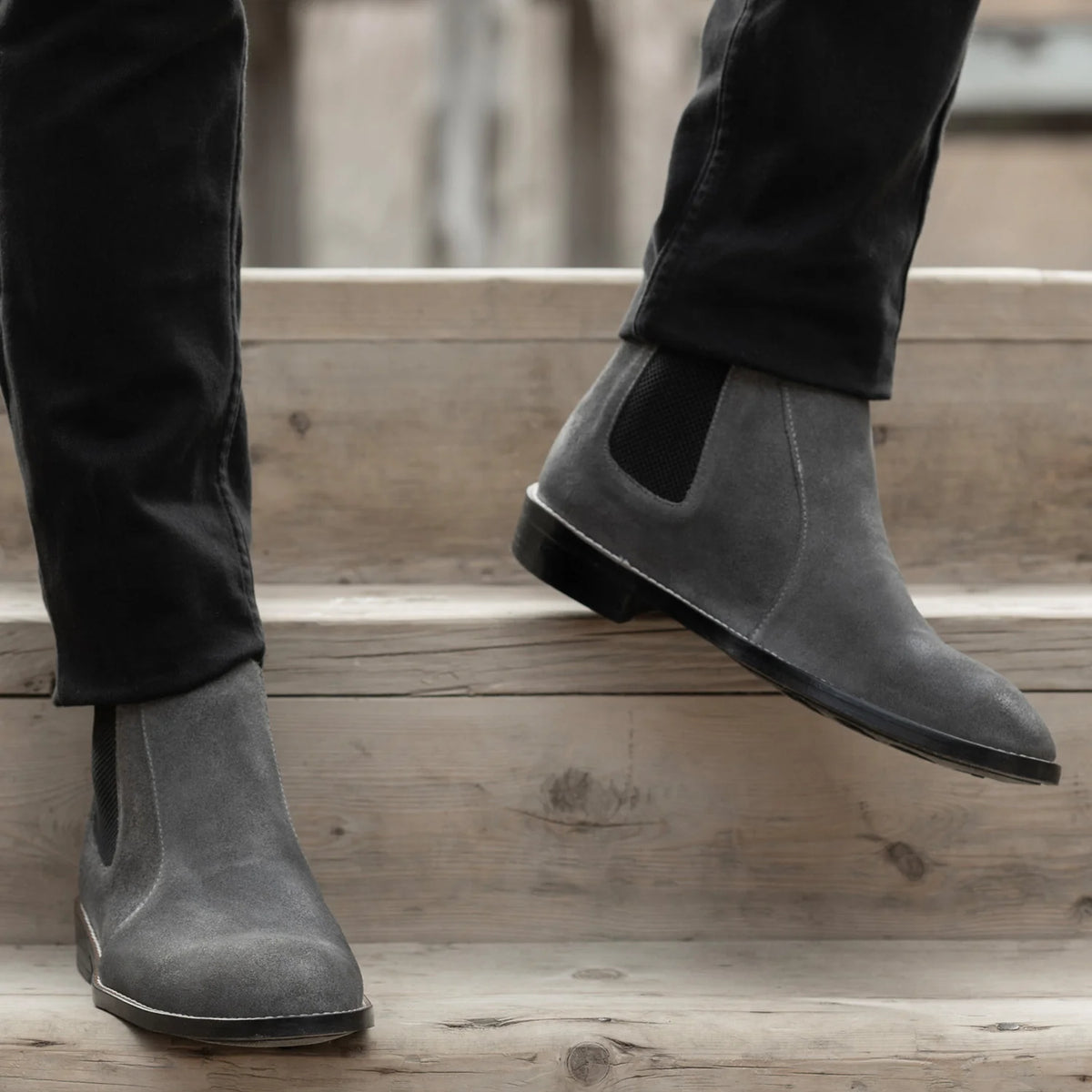 Orlaven Clarkson Chelsea Grey Suede Шкіряні черевики - StudGuard для Чоловіків footwear image 9