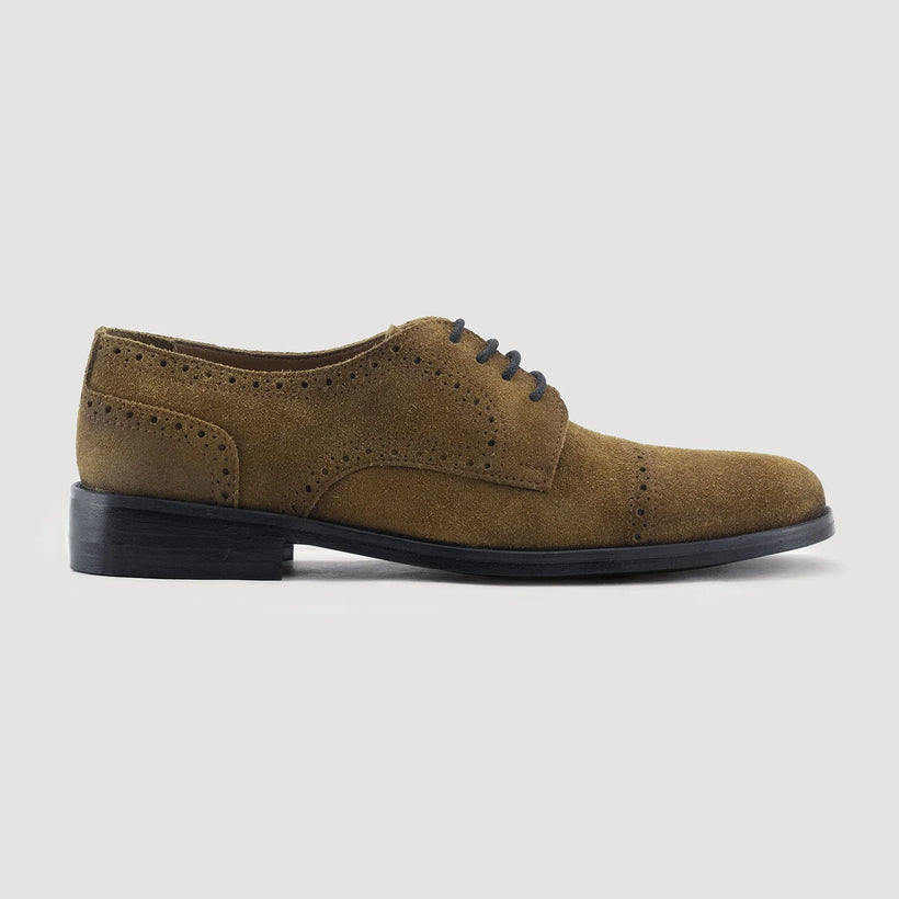 Dirk Brogues Derby Коричнева Suede Leather Shoes - StudGuard чоловіча