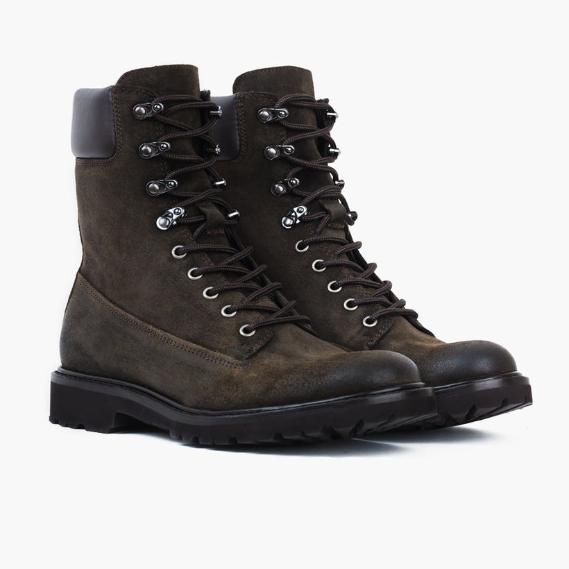 Explorer Dark Olive Suede Шкіряні черевики для Чоловіків