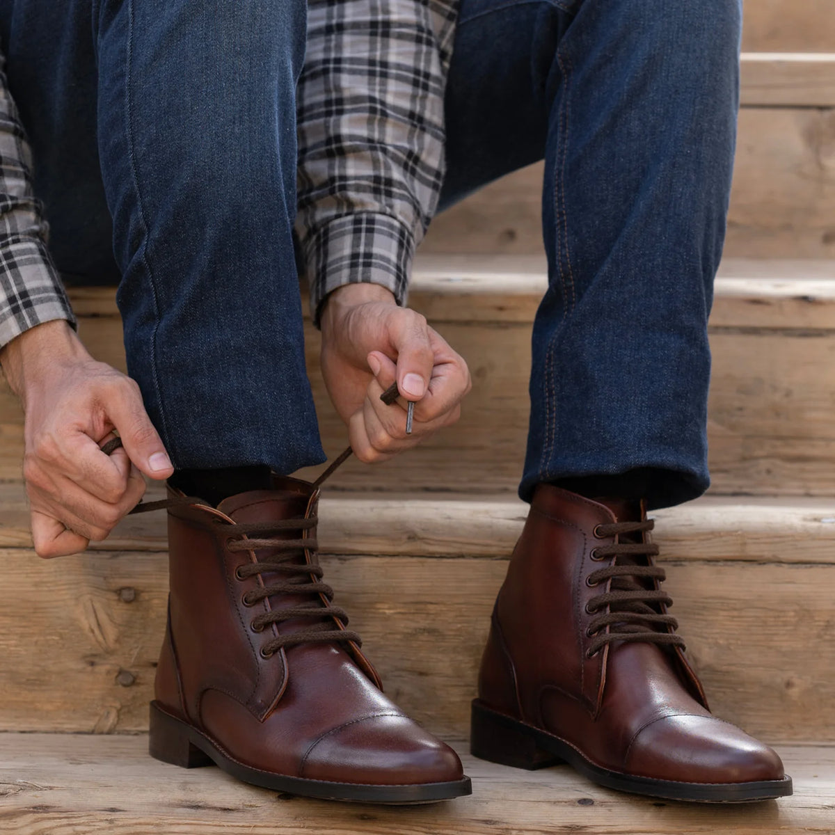 Orlaven Knight Derby Burnished Коричневий Шкіряні черевики - StudGuard для Чоловіків footwear image 10