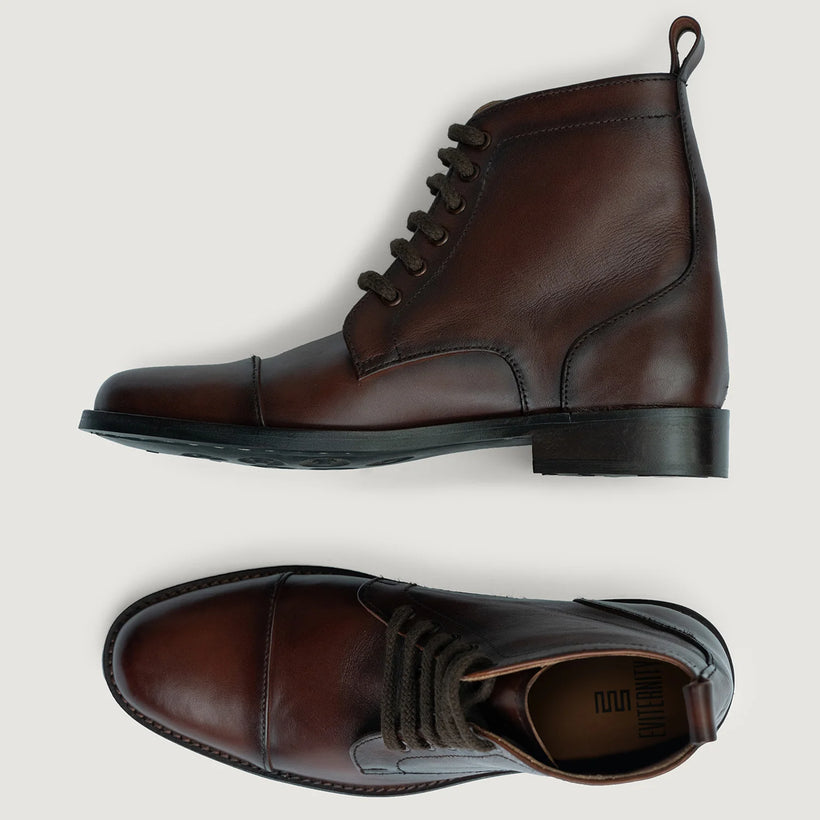Knight Derby Burnished Коричневий Шкіряні черевики - StudGuard для Чоловіків
