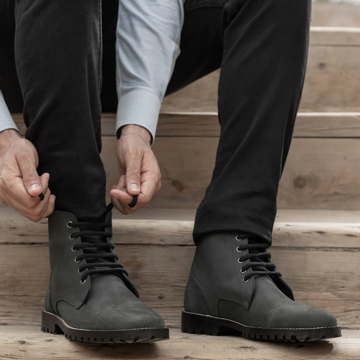 Orlaven Knight Derby Чорний Matte Nubuck Шкіряні черевики - TerraGrip для Чоловіків footwear image 10