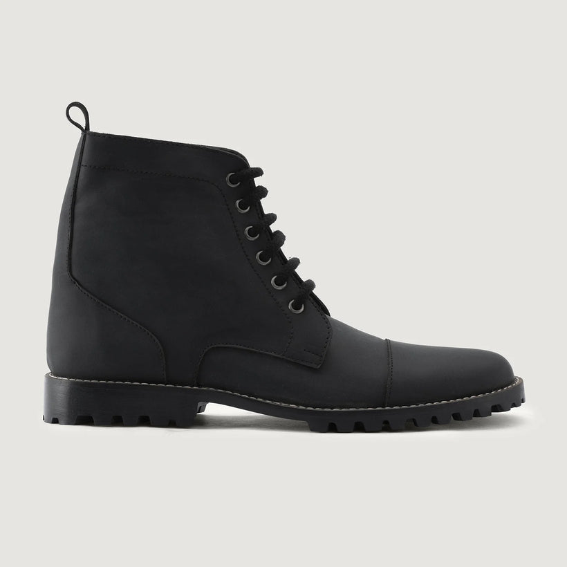 Knight Derby Чорний Matte Nubuck Шкіряні черевики - TerraGrip для Чоловіків