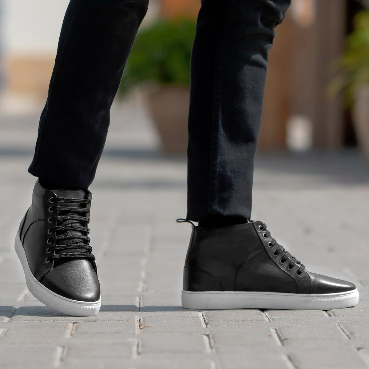 Orlaven Marty High Top Чорний Шкіряні кеди для Чоловіків footwear image 9
