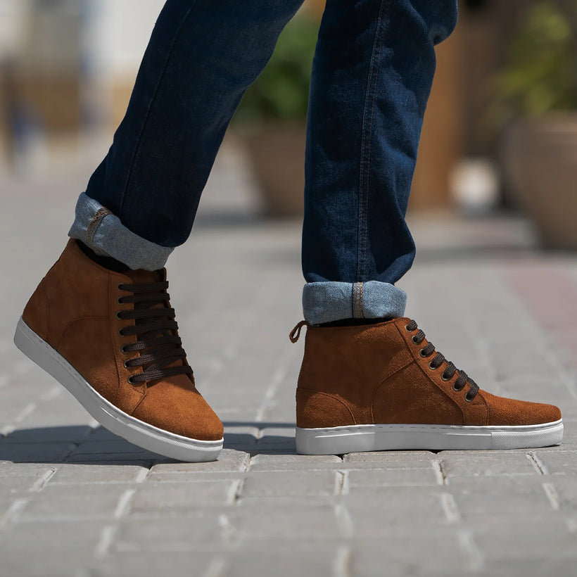 Marty High Top Коричневий Suede Шкіряні кеди для Чоловіків