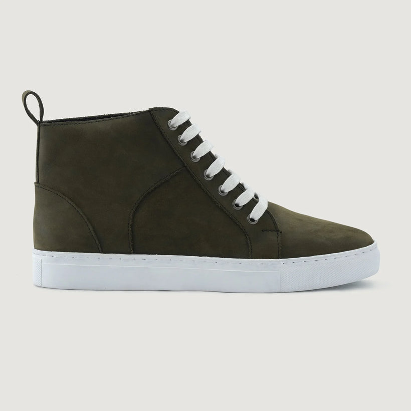 Marty High Top Olive Pullup Шкіряні кеди для Чоловіків
