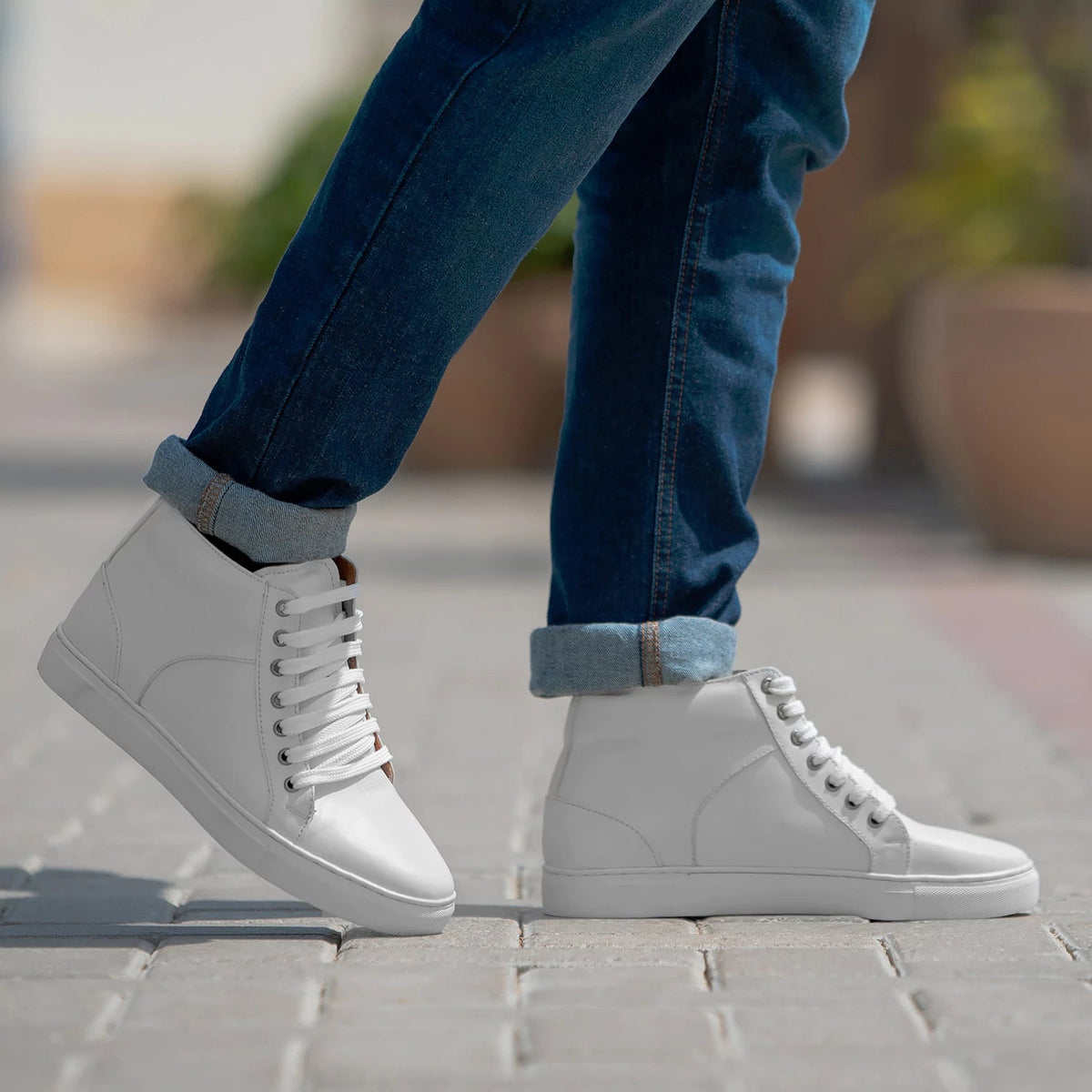 Orlaven Marty High Top White Шкіряні кеди для Чоловіків footwear image 9