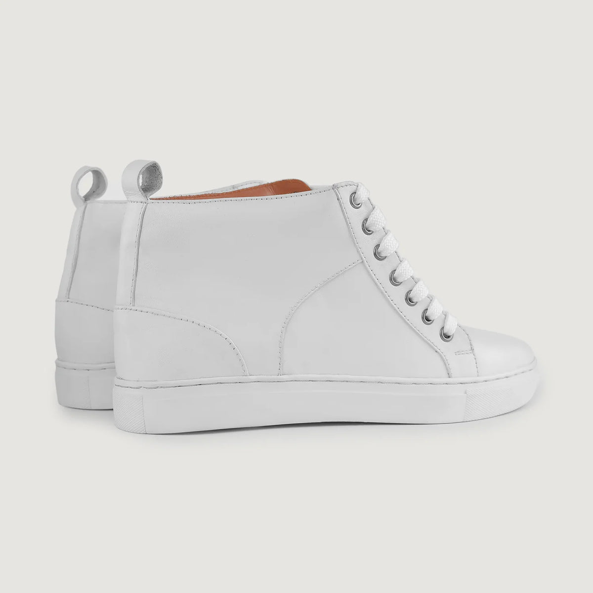 Marty High Top White Шкіряні кеди для Чоловіків - Посилений задник та точна подвійна строчка