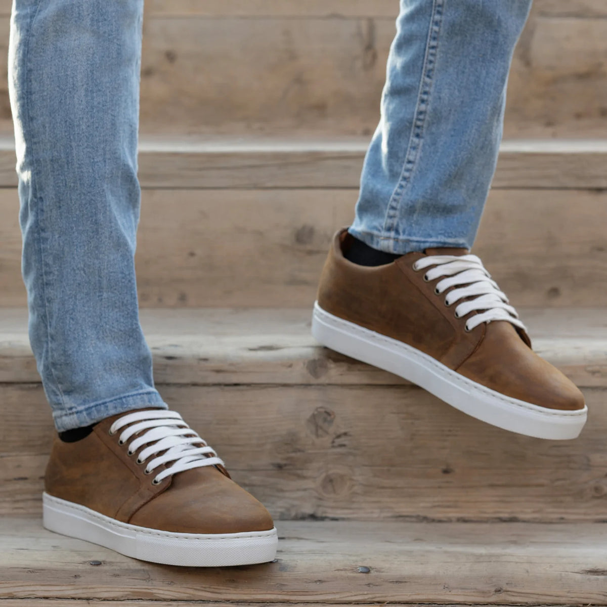 Orlaven Murphy Low Top Burnt Copper Pullup Шкіряні кеди для Чоловіків footwear image 9
