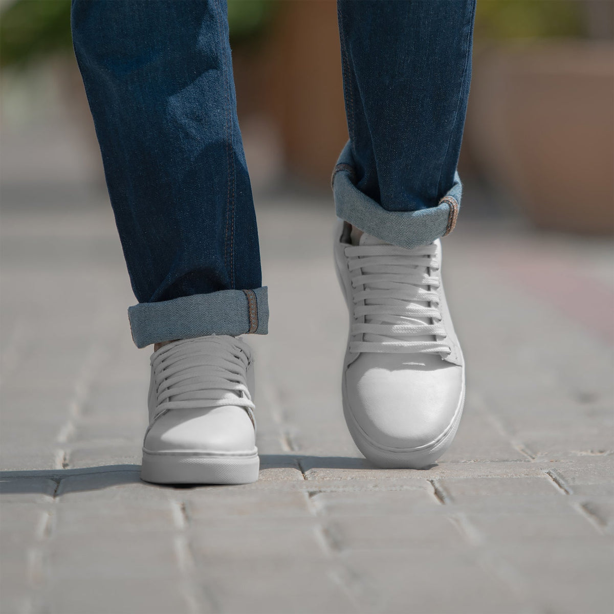 Murphy Low Top White Шкіряні кеди для Чоловіків - Посилений задник та точна подвійна строчка