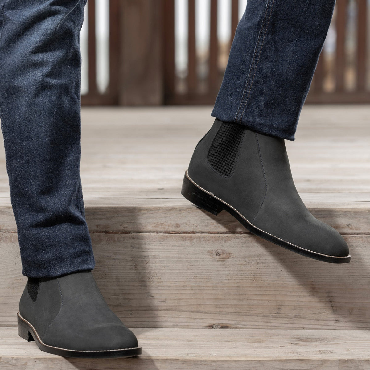 Orlaven Clarkson Chelsea Grey Nubuck Шкіряні черевики - StudGuard для Чоловіків footwear image 9