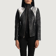
Alia Metallic Чорний Шкіряна косуха для Жінок in Black Sheepskin Leather - Вигляд спереду та приталений силует | Купити в офіційному онлайн-магазині