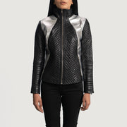 
Alia Metallic Чорний Шкіряна косуха для Жінок - Вигляд збоку з ергономічним кроєм рукава
