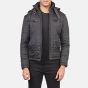 
Alps Quilted Black Windbreaker Jacket in Black Polyester - Вигляд спереду та приталений силует | Купити в офіційному онлайн-магазині