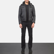 
Alps Quilted Black Windbreaker Jacket - Вигляд збоку з ергономічним кроєм рукава