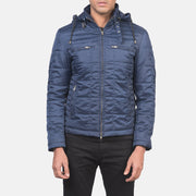 
Alps Quilted Blue Windbreaker Jacket - Вигляд збоку з ергономічним кроєм рукава
