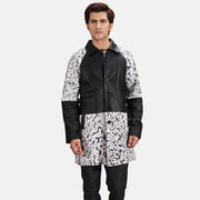 
Artistry Чорний Dye Шкіряне пальто для Чоловіків in Black & White Sheepskin Dip &Amp; Dye - Вигляд спереду та приталений силует | Купити в офіційному онлайн-магазині