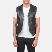 
Auden Чорний Шкіряний жилет для Чоловіків in Black Cowhide Leather - Вигляд спереду та приталений силует | Купити в офіційному онлайн-магазині